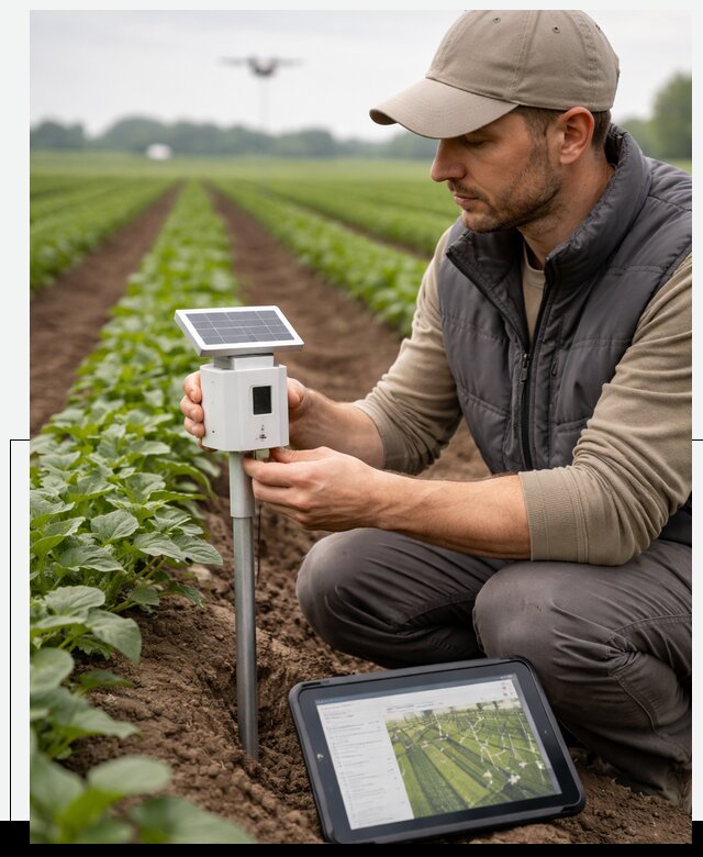 IoT мониторинг сельскохозяйственных полей и контроля в Тынде